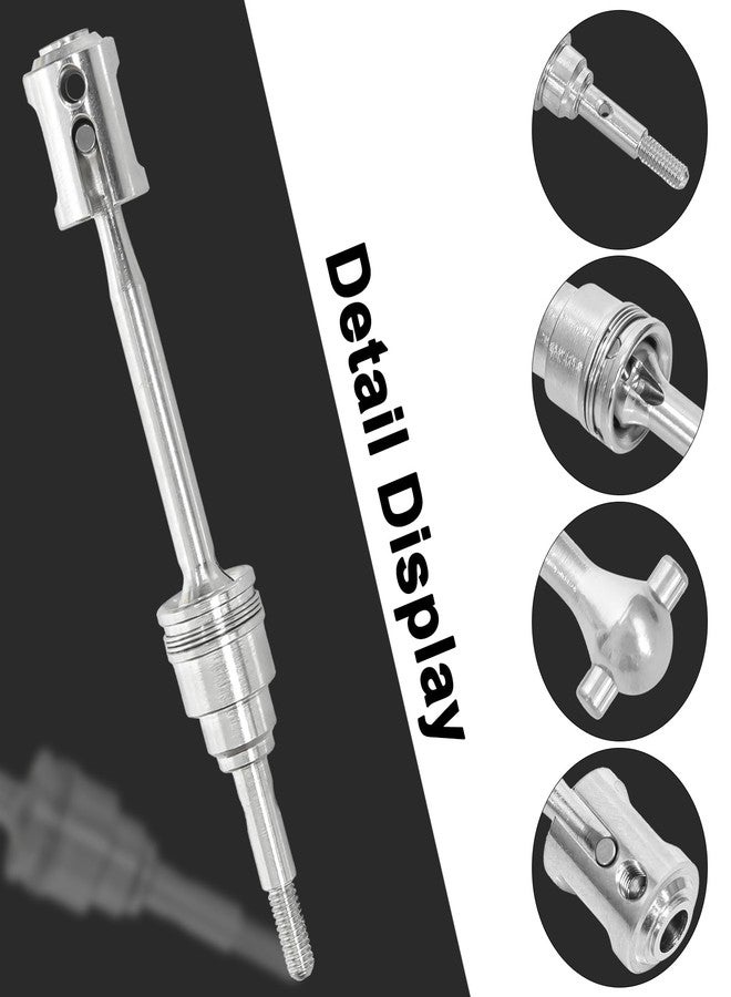 LRFHL Steel CVD Drive Shaft Front Rear RC CVD Drive Shafts with Drive Cups Driveshafts Screw Pins for 1/16 Traxxas Mini Maxx BL-2s 107154-1 RC Truck Upgrade Parts (4PCS, Silver) - Image 5